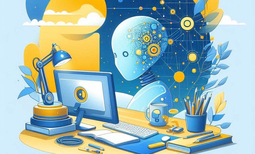 AI and Python logos intertwined